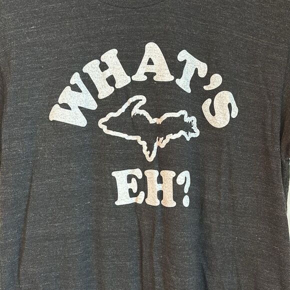 Michigan Women’s heathered Black Up North U.P. Graphic T-Shirt size small EUC! - Picture 2 of 5